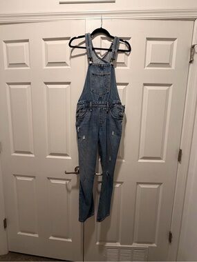 Levi's Medium Blue Denim Overalls with Red Logo Tag